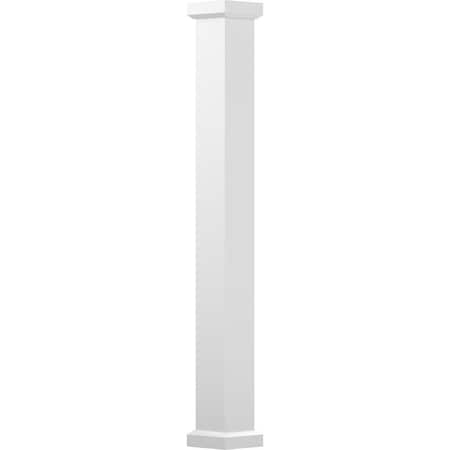 Ekena Millwork 6" x 9' Endura-Aluminum Empire Style Column, Square Shaft (For Post Wrap Installation) Non-Tapered EA0609INPSEEMEM